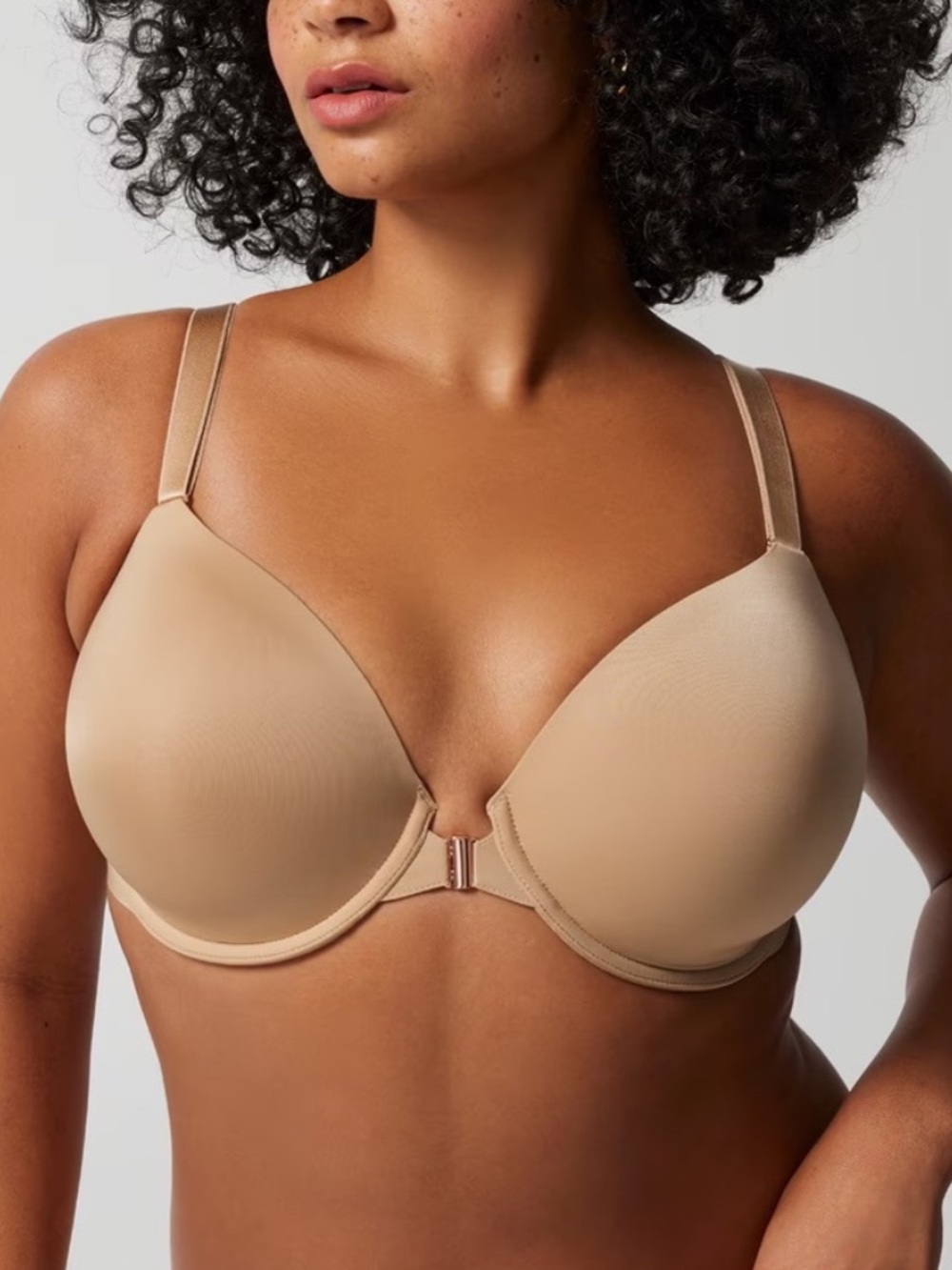 Soma Vanishing 36DDD 360 Perfect 0735 Coverage Front Clasp warm amber nude